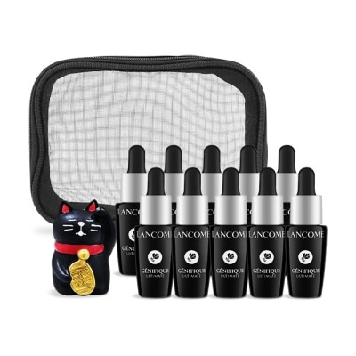 LANCOME蘭蔻 - LANCOME 蘭蔻 超極限肌因賦活露好運組[賦活露(7ml)x10+擺飾]附旅行化妝包-國際航空版