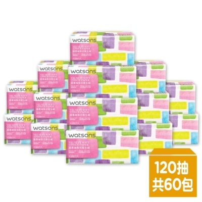 Watsons 屈臣氏 - 屈臣氏抽取式衛生紙120抽x60包-箱購-箱購