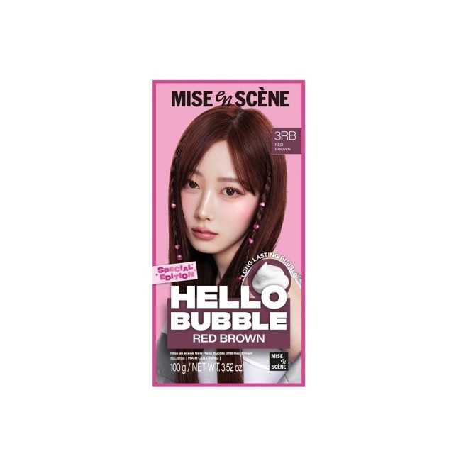 魅尚萱HELLOBUBBLE泡沫染髮劑 3RB暖陽紅棕