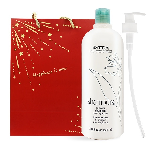 AVEDA 純香洗髮菁(1000ml)+壓頭附禮袋-國際航空版