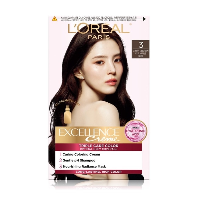 巴黎萊雅優媚霜三重護髮染髮霜 3 深棕 #韓韶禧推薦款 #全新升級