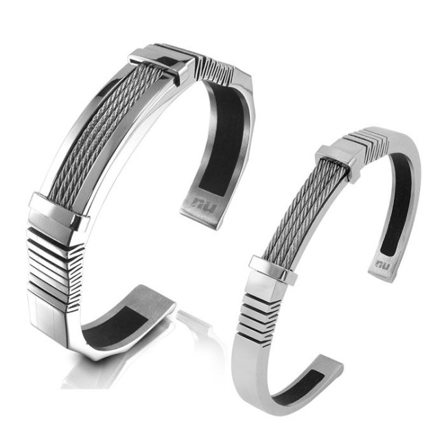 【海夫】恩悠數位 NU 316白鋼 EROS 能量手鐲 男女款 (9HPH023S003)