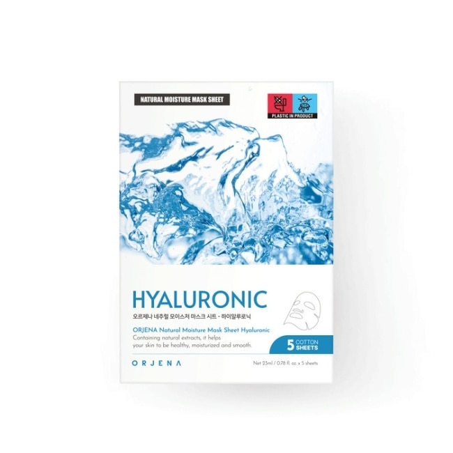 ORJENA雅潔娜 天然透明質酸補水面膜5入