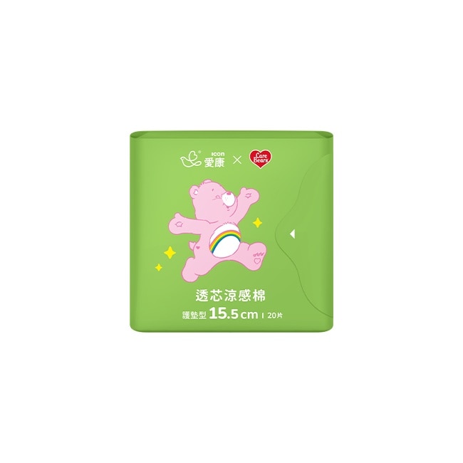 愛康透芯涼感棉CareBears護墊15.5cm20片
