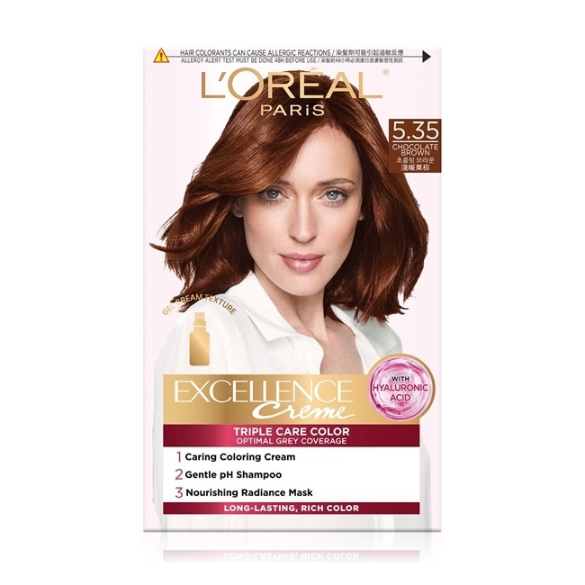 巴黎萊雅優媚霜三重護髮染髮霜 5.35 淺暖栗棕 #韓韶禧推薦款 #全新升級