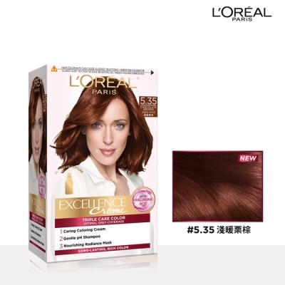 L'Oreal Paris 巴黎萊雅優媚霜 - 巴黎萊雅優媚霜三重護髮染髮霜 5.35 淺暖栗棕 #韓韶禧推薦款 #全新升級