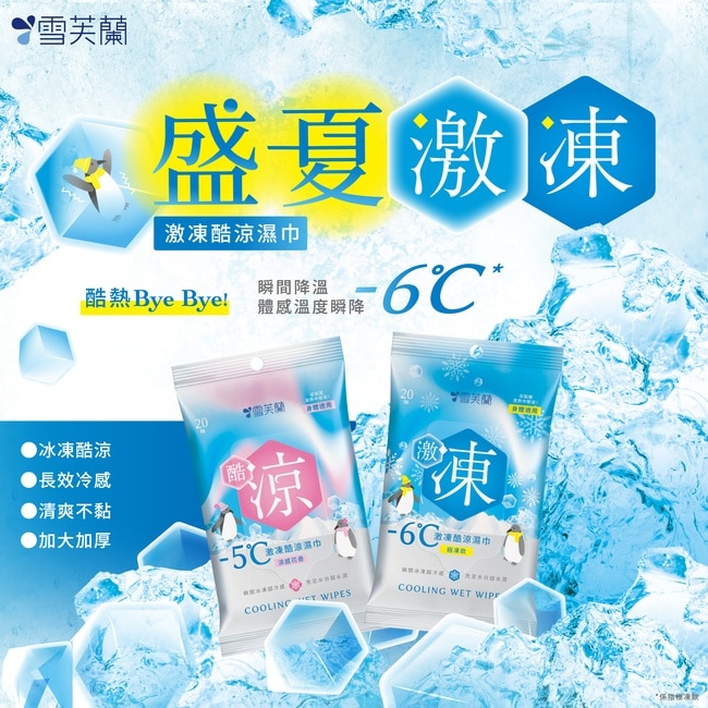 雪芙蘭激凍酷涼濕巾-極凍款20抽