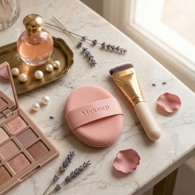 Miine 完美底妝隨身組(迷你一字刷*1+雙面氣墊粉撲*1+收納盒*1)