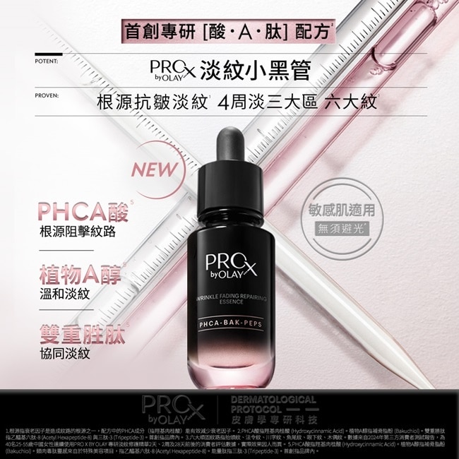 PRO X BY OLAY 淡紋修護黑管精華優惠組(精華30ML+14ML+面膜2片)