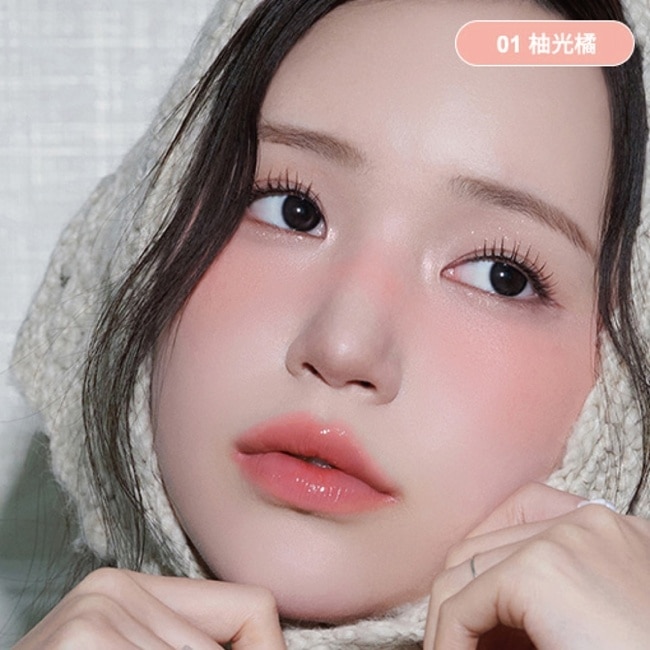 2aN棉花糖輕盈唇頰棒#01柚光橘 3.5g