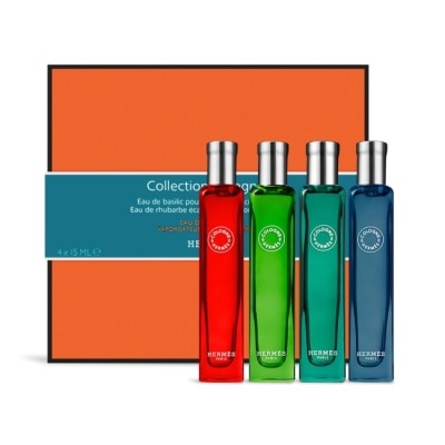 HERMES - HERMES 愛馬仕 香水禮盒四入組(15mlX4)-E[黑檸檬+緋紅火參+橘綠之泉+紫羅勒]-國際航空版