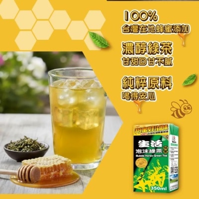 NULIFE生活 - 生活泡沫綠茶-蜂蜜350ml 24入-箱購