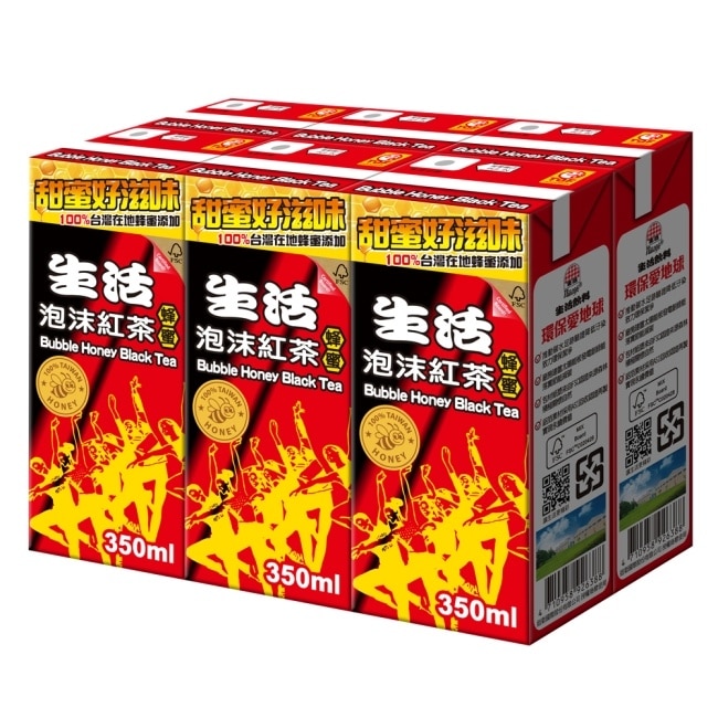 生活泡沫紅茶-蜂蜜350ml 24入-箱購