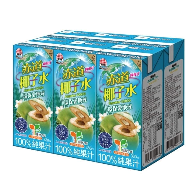 生活赤道椰子水330ml*24-箱購