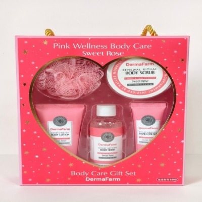 Dermafarm - DermaFarm【玫好時光】香氛身體保養禮盒(沐浴露、磨砂膏、身體乳、護手霜、沐浴球)