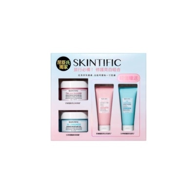 skintific - SKINTIFIC 旅行修護亮白組(5X保濕霜30g+亮白保濕霜30g+5X保濕洗面乳15g+亮白洗面乳15g)