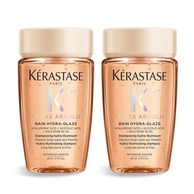 K’ERASTASE卡詩 - KERASTASE 卡詩 釉光香頌玫瑰髮浴(80ml)X2-國際航空版