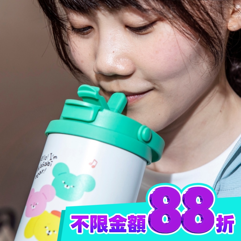 【Wasabi bear 芥末熊】Bear涼一夏隨行杯 黑色 image