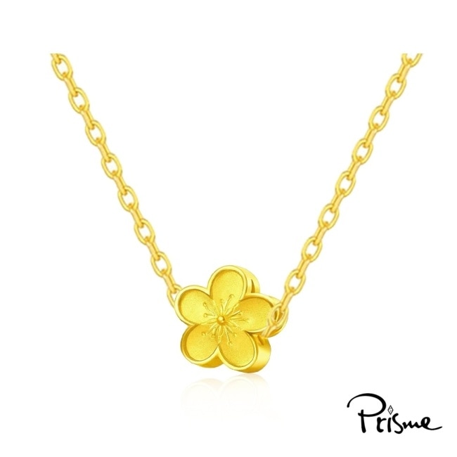 【Prisme Gold】黃金項鍊 純金999桃花 鍊墜項鍊 (約0.02錢+-0.01)