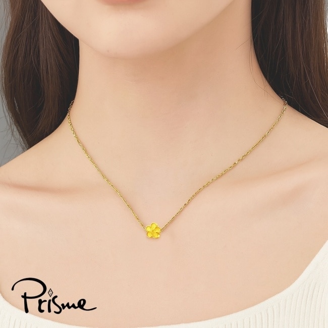 【Prisme Gold】黃金項鍊 純金999桃花 鍊墜項鍊 (約0.02錢+-0.01)
