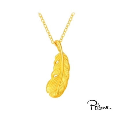 PRISME GOLD - 【Prisme Gold】黃金項鍊 純金999羽毛 鍊墜項鍊 (約0.02錢+-0.01)