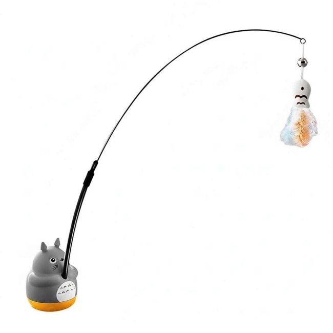 摩達客寵物 貓咪自嗨解悶小喵釣魚鈴鐺逗貓棒 舒壓寵物玩具