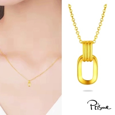 PRISME GOLD - 【Prisme Gold】黃金項鍊 純金999幾何雙環 鍊墜項鍊 (約0.02錢+-0.01)