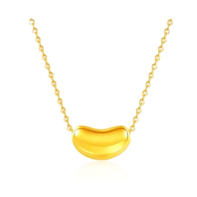 【Prisme Gold】黃金項鍊 純金999相思豆 鍊墜項鍊 (約0.02錢+-0.01)