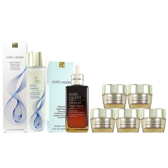 Estee Lauder特潤修護露100ml+微分子原生露200ml+膠原霜15mlx5