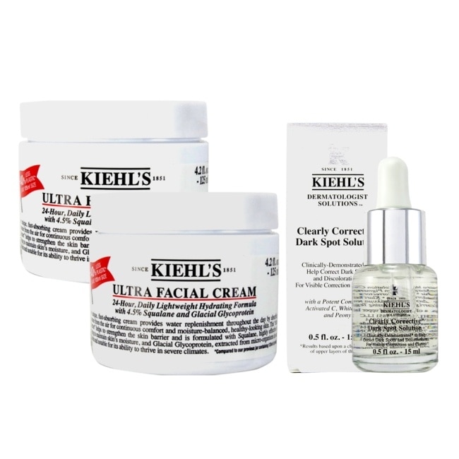 KIEHL，S冰河醣蛋白舒敏修護保濕霜125mlx2(贈淡斑精華15mlx1)