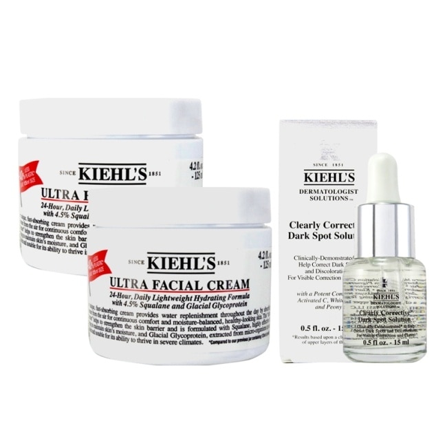KIEHL，S冰河醣蛋白舒敏修護保濕霜125mlx2(贈淡斑精華15mlx1)