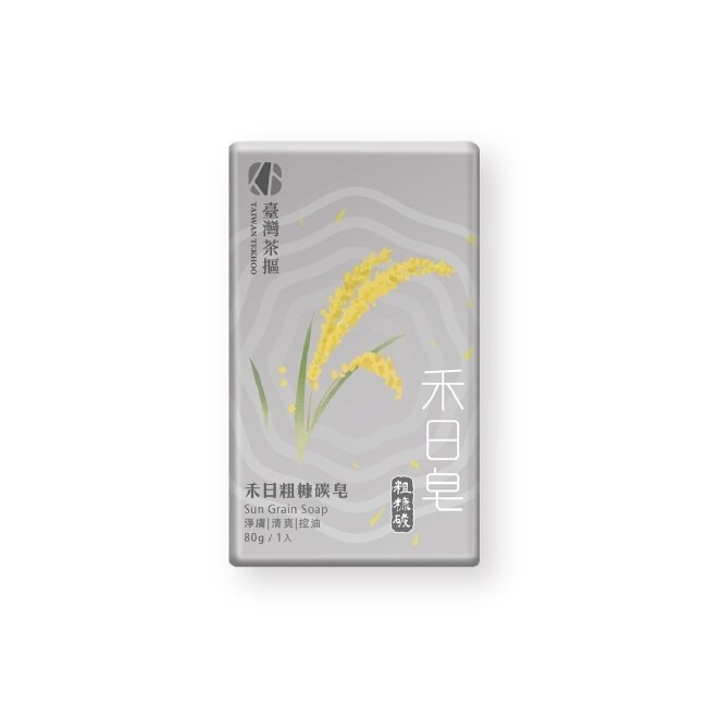 臺灣茶摳 禾日粗糠碳皂 80g