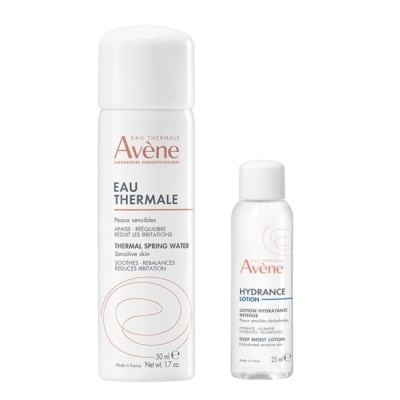 Avene 雅漾 - 雅漾活泉水50ml玻尿酸保濕水水組(舒護活泉水50ml+24H玻尿酸保濕精華露25ml)