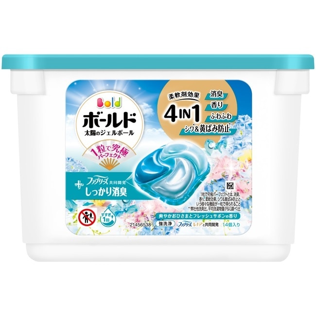 BOLD日本四合一洗衣膠囊14顆盒裝(清淨花香)