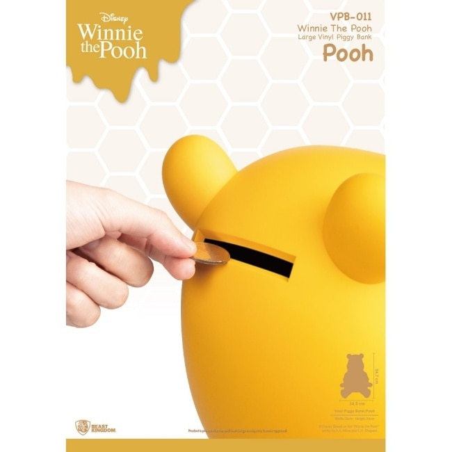 VPB-011小熊維尼系列 大型搪膠存錢筒 小熊維尼款