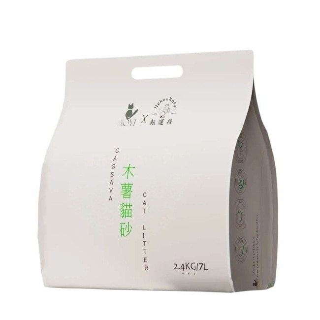 摩達客寵物-転運棧&奧藝頂級純木薯貓砂2.4KGx 10入組_無香精木薯砂_絲蘭除臭強效凝結不粘底