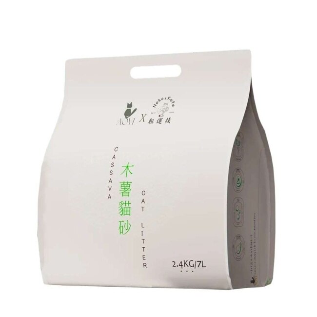 摩達客寵物-転運棧&奧藝頂級純木薯貓砂2.4KGx 32入組_無香精木薯砂_絲蘭除臭強效凝結不粘底