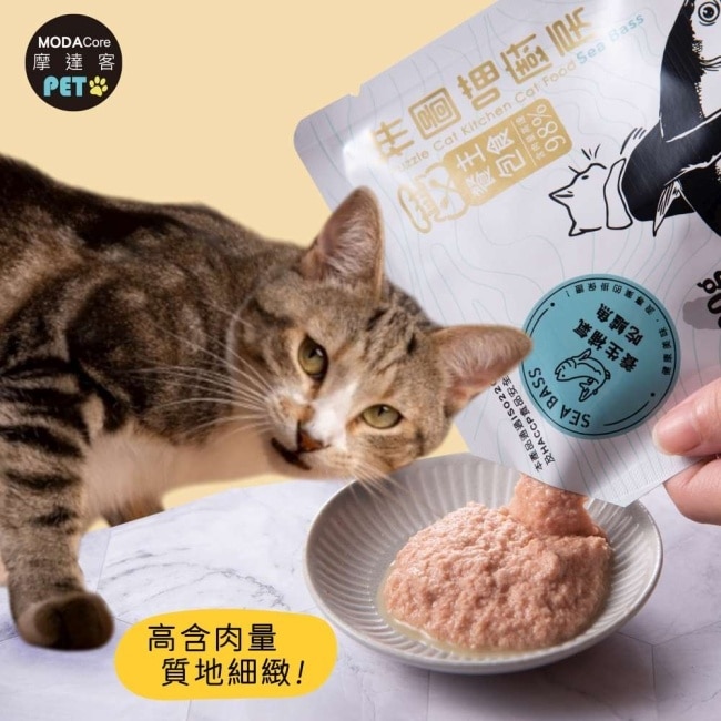 摩達客寵物-拼圖喵廚房主食餐包400克巨貓版*8入-雞肉佐鮮魚蝦仁