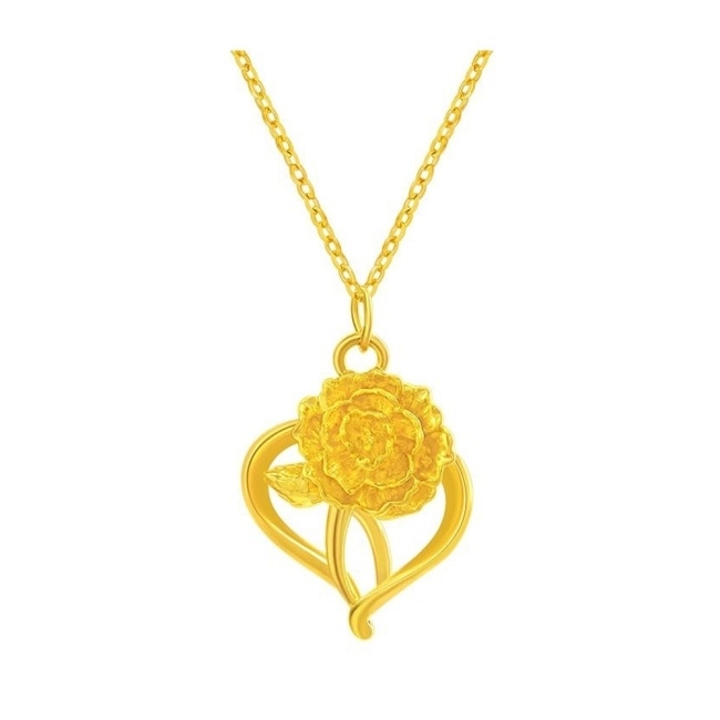 【Prisme Gold】母親節限定 馨情盛放黃金項鍊 (約0.13錢+-0.03) 贈禮盒