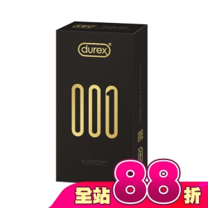 贈品-杜蕾斯001水性PU衛生套標準裝6入