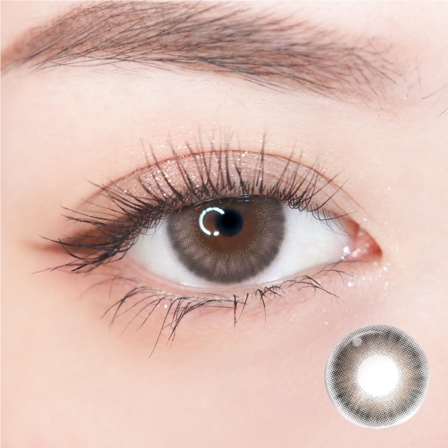 -0.00-目荻彩色日拋隱形眼鏡 絨霧灰 6片裝