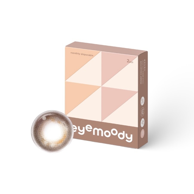 -0.00-目荻彩色月拋隱形眼鏡 冷泡烏龍茶 2片裝