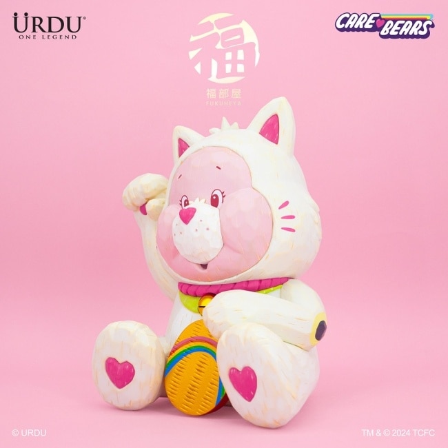 URDU x CARE BEARS 彩虹熊 福部屋系列 UNLOCK THE MAGIC 招財貓-Cheer