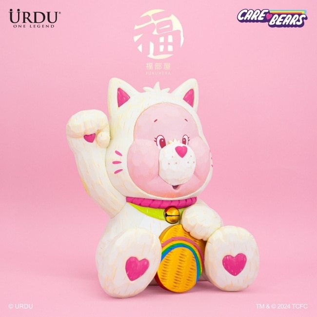URDU x CARE BEARS 彩虹熊 福部屋系列 UNLOCK THE MAGIC 招財貓-Cheer