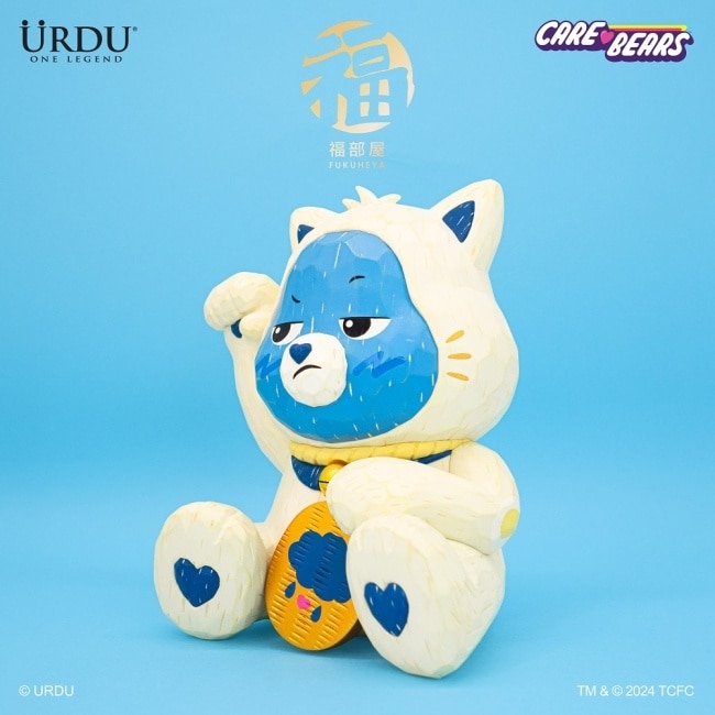 URDU x CARE BEARS 彩虹熊 福部屋系列 UNLOCK THE MAGIC 招財貓-Grumpy