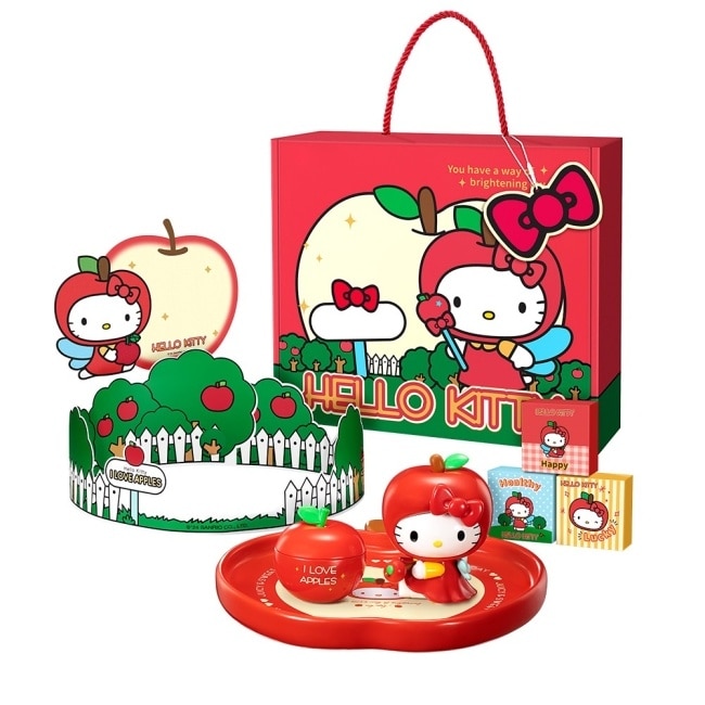 MarTube 馬克圖布 三麗鷗 Hello Kitty 許願蘋果 香薰蠟燭套組