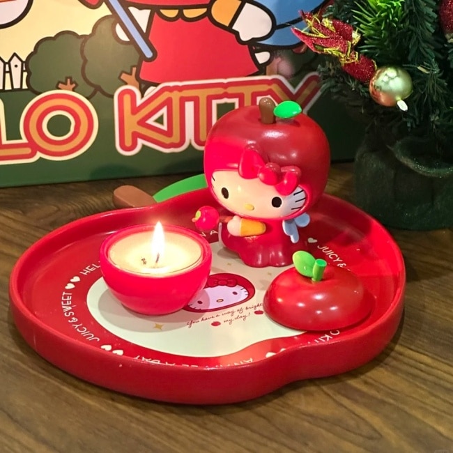MarTube 馬克圖布 三麗鷗 Hello Kitty 許願蘋果 香薰蠟燭套組