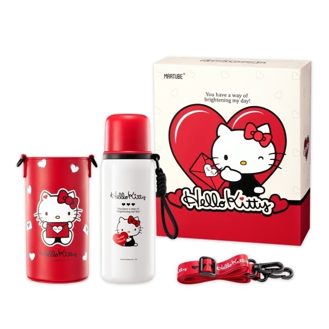 MarTube 馬克圖布 三麗鷗 心動不鏽鋼保溫杯套組 Hello Kitty