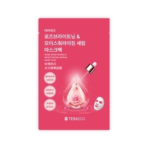 韓國TERAECO玫瑰亮白水光精華面膜25ml 1片