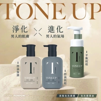 PonPon 澎澎 - 澎澎MAN TONE UP-皂洗顏慕絲-平衡抗痘150g